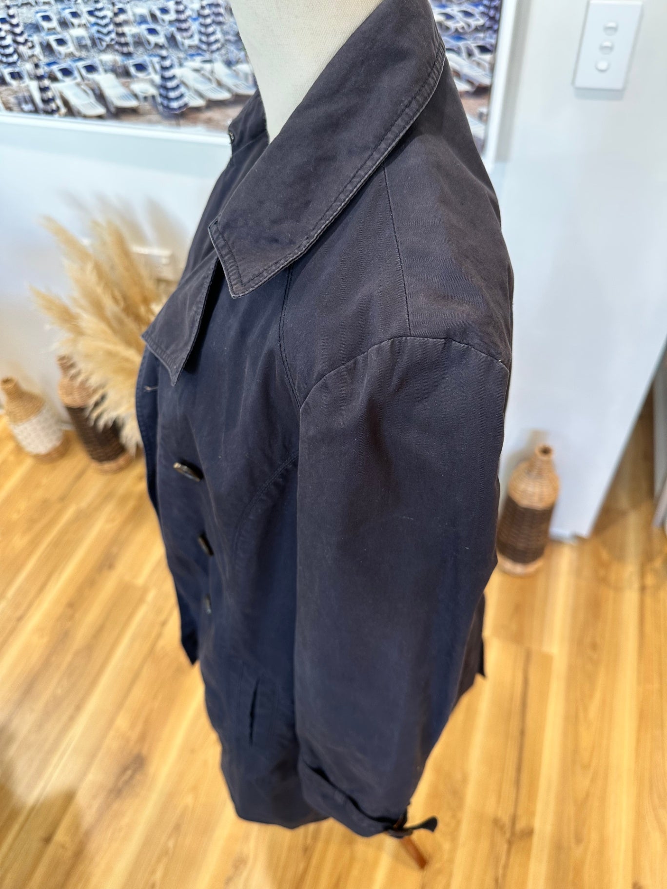 Zara - Trench Coat - Size Medium - Navy Blue