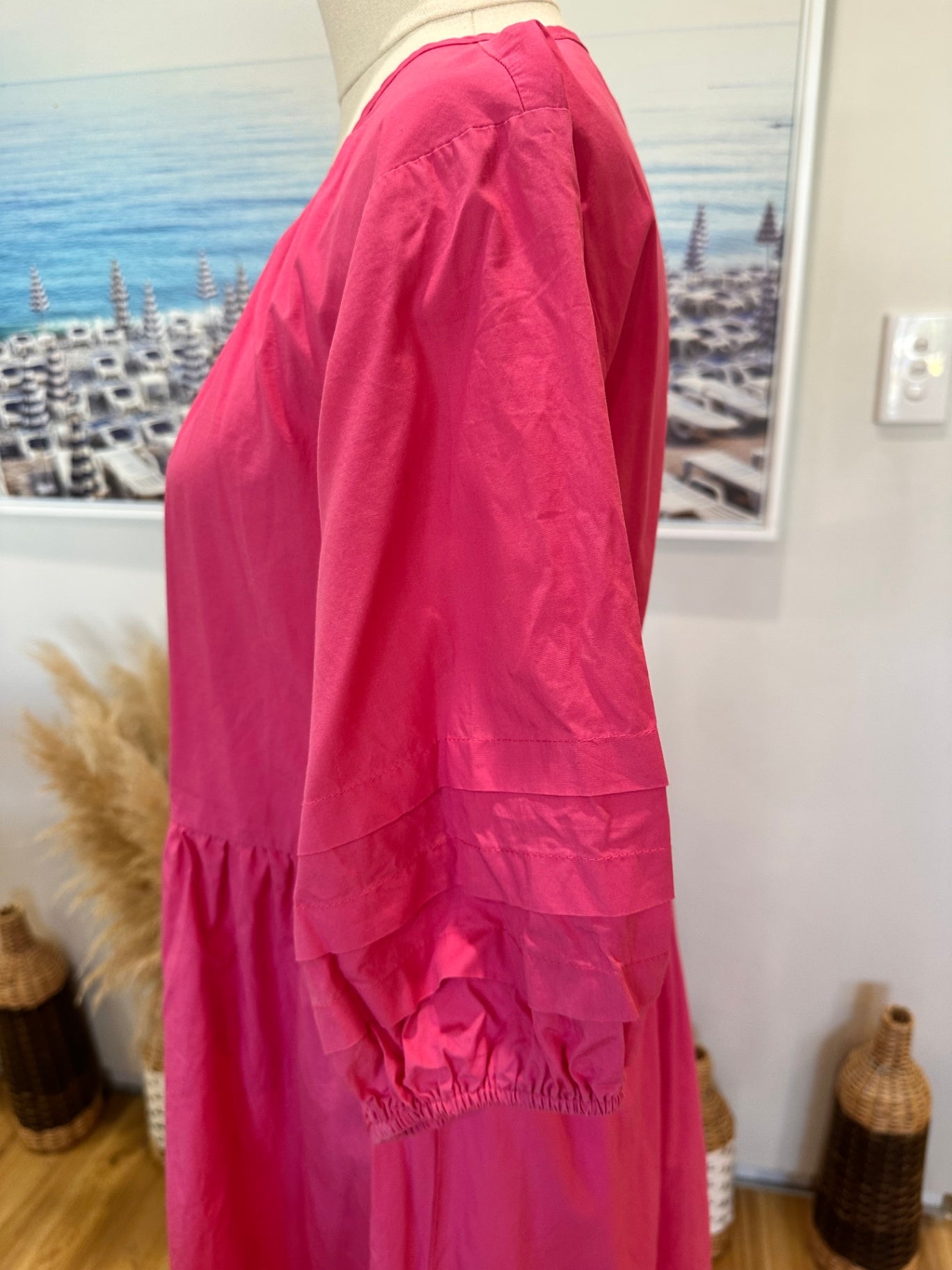 Atmos & Here - Dress - Size 8 - Pink - 100% Cotton