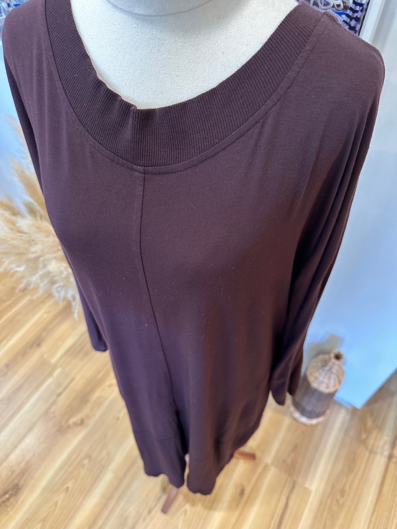 Foil - Long sleeve Dress - Small - Dark Brown