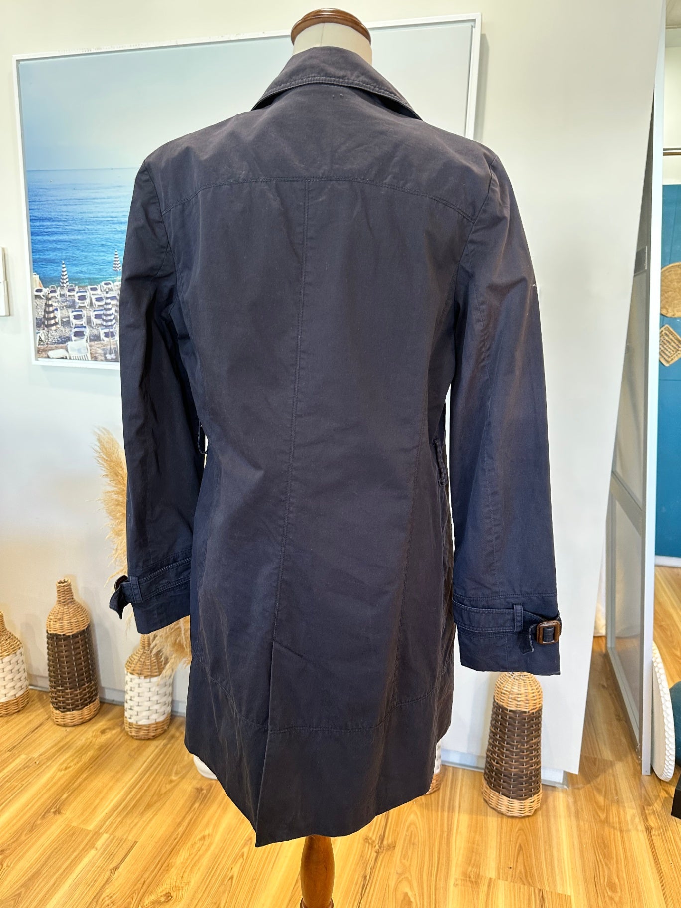 Zara - Trench Coat - Size Medium - Navy Blue