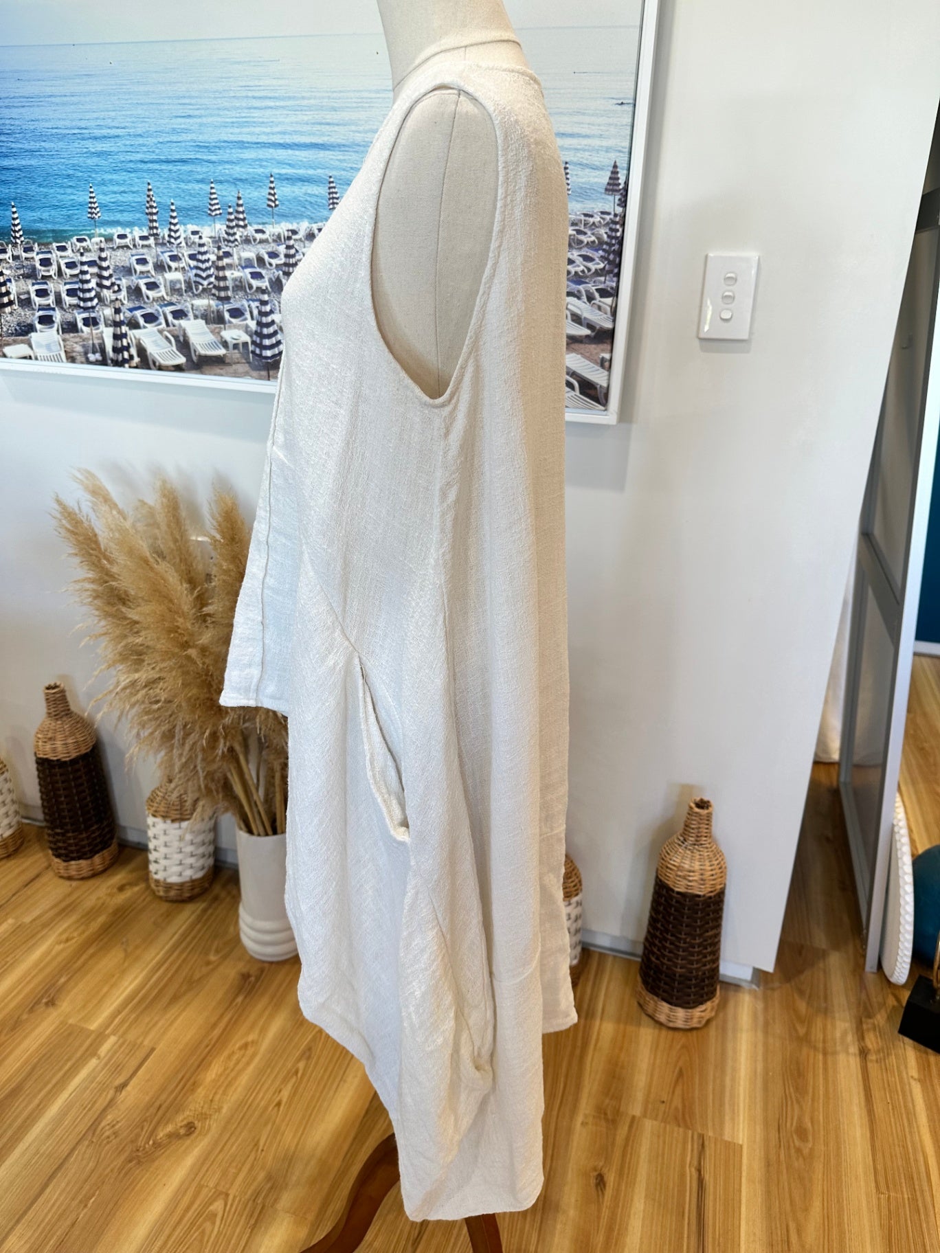 Summer Dress - Large - Cream