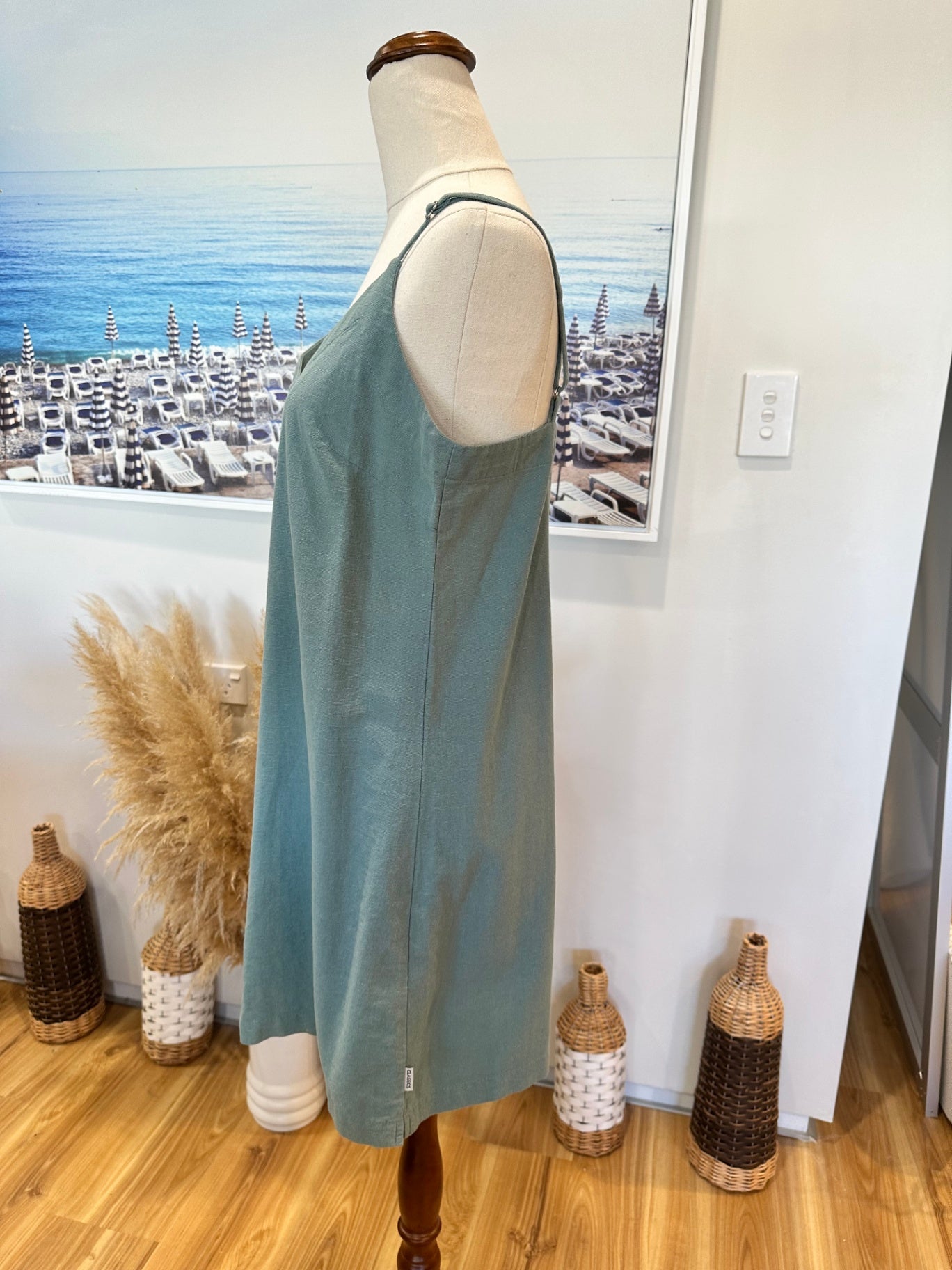 Rhythym Dress - Size 10 - Greenish-grey