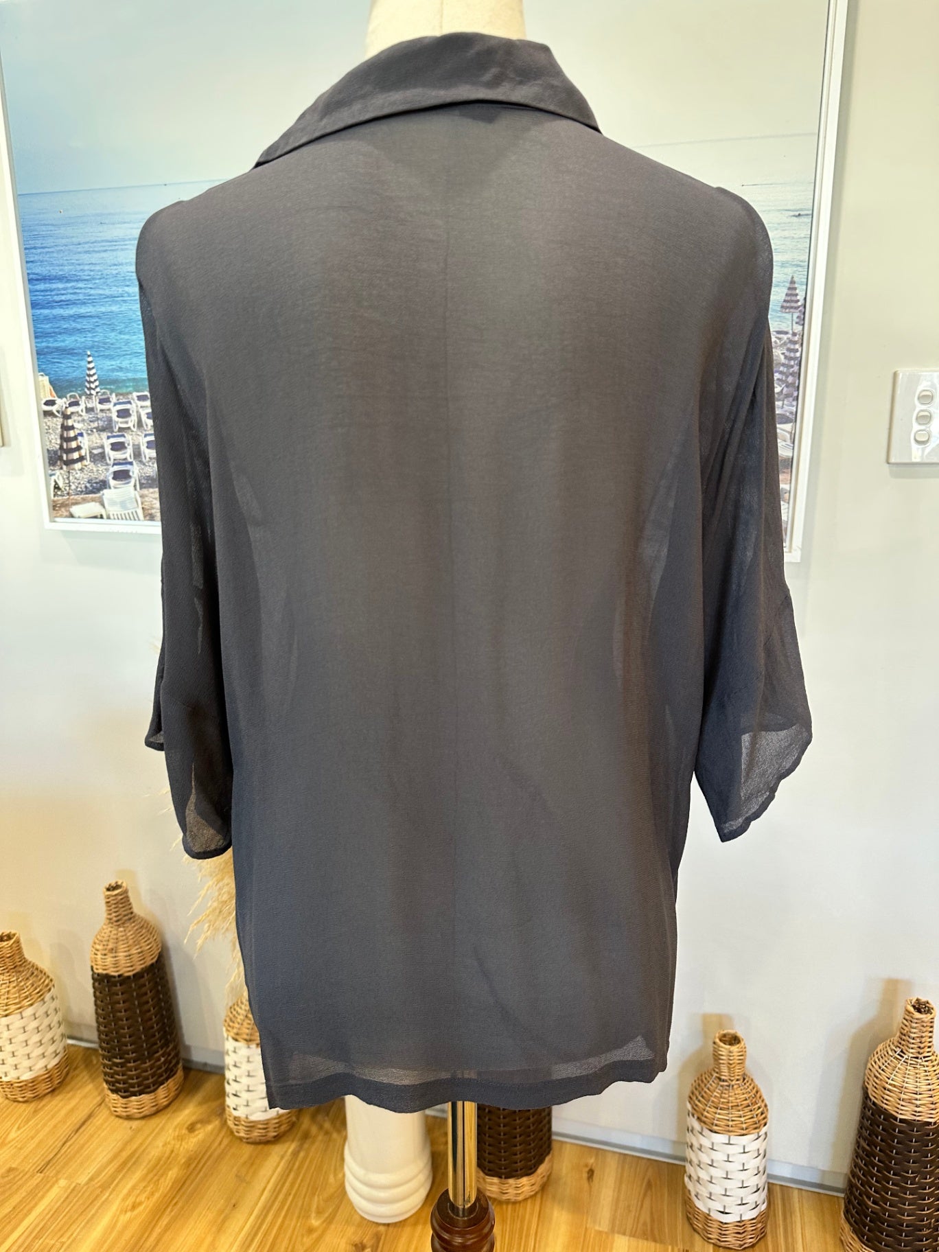 Max Blouse - Size 12 - Grey [note: pull]