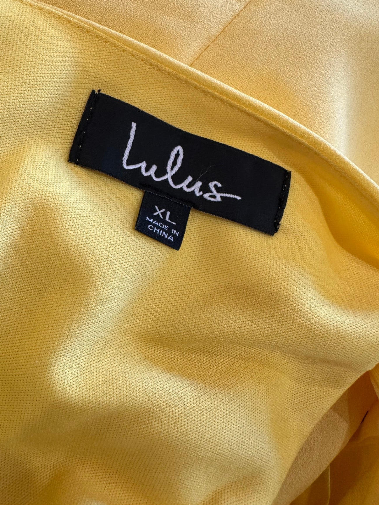 Lulus Dress - Extra Large - Lemon Yellow