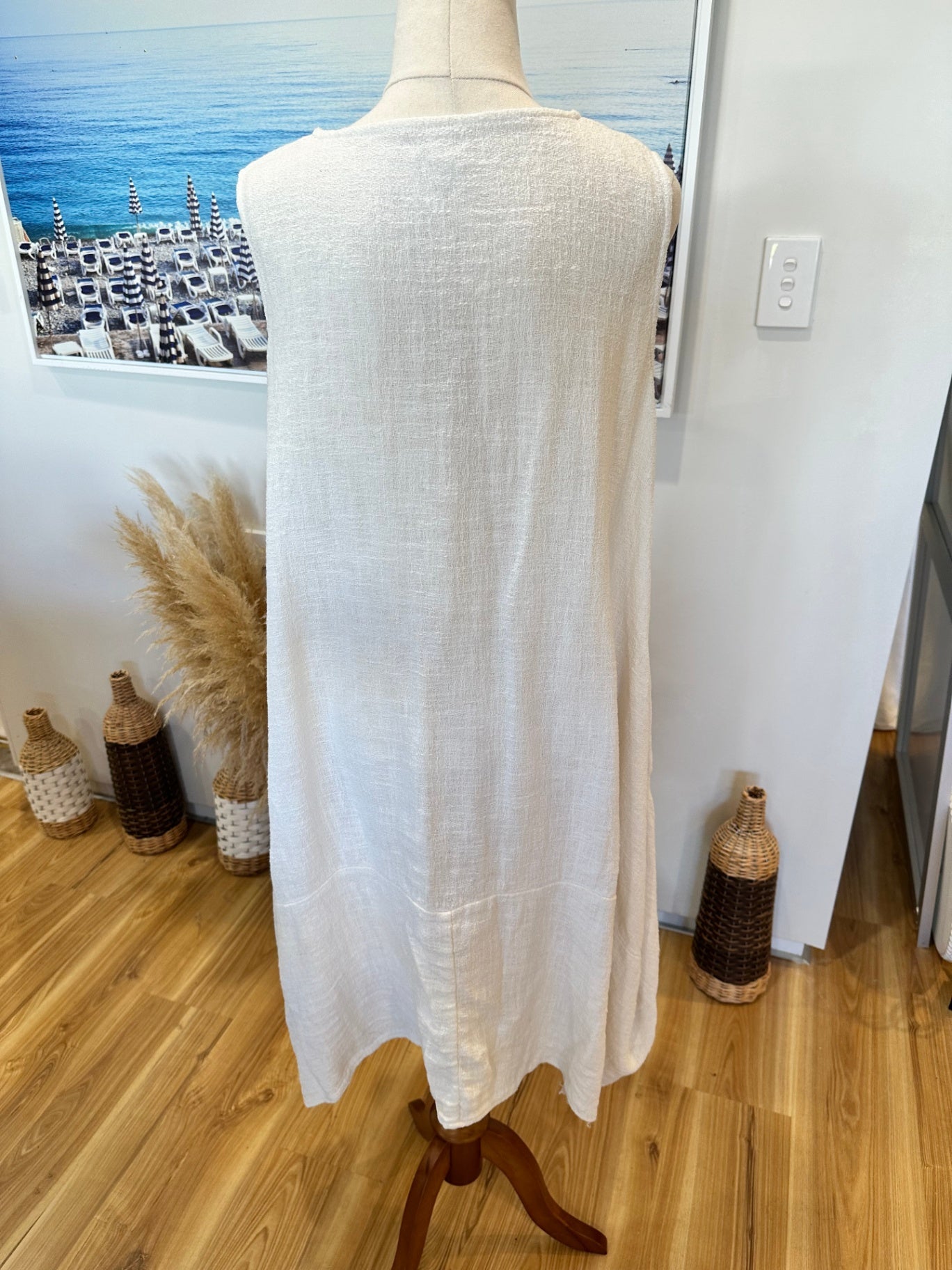 Summer Dress - Large - Cream