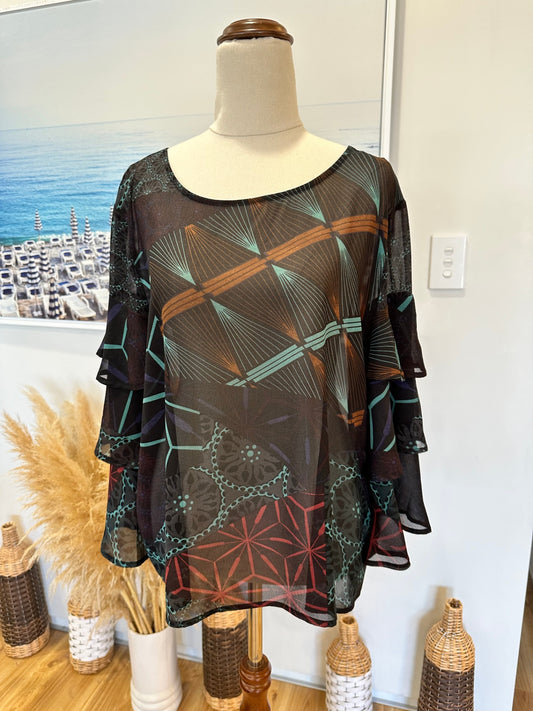 Memo - Blouse - Size 14 - Geo Print
