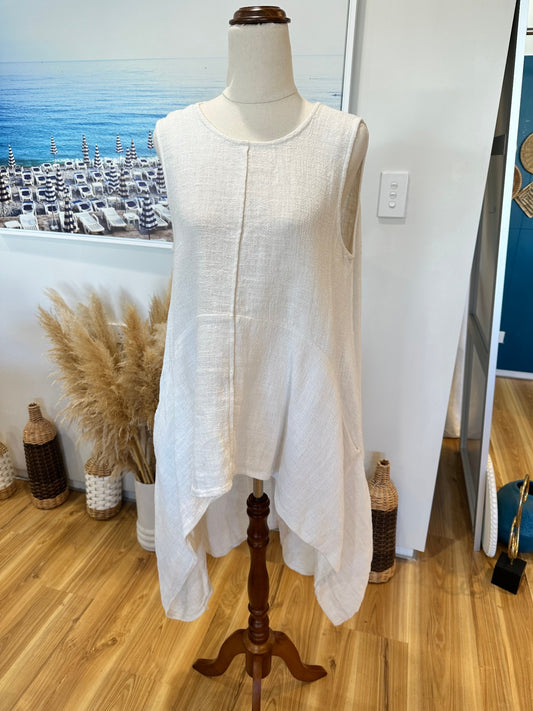 Summer Dress - Large - Cream