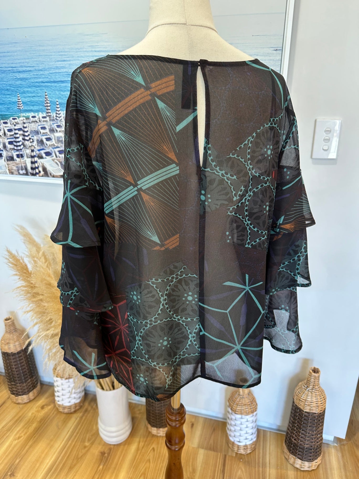 Memo - Blouse - Size 14 - Geo Print