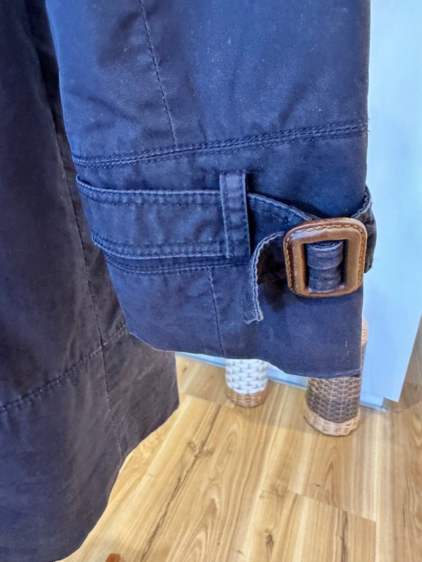 Zara - Trench Coat - Size Medium - Navy Blue