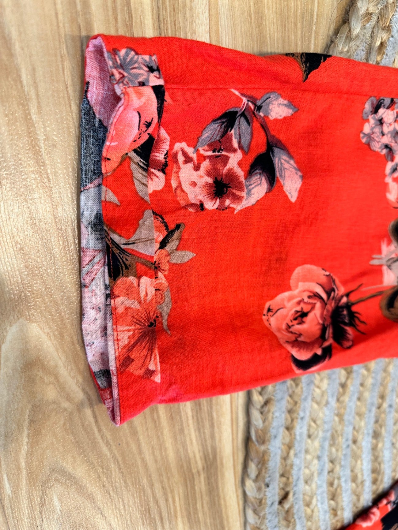 Capture - Pants - Linen / Viscose - Size 16 - Orange Floral