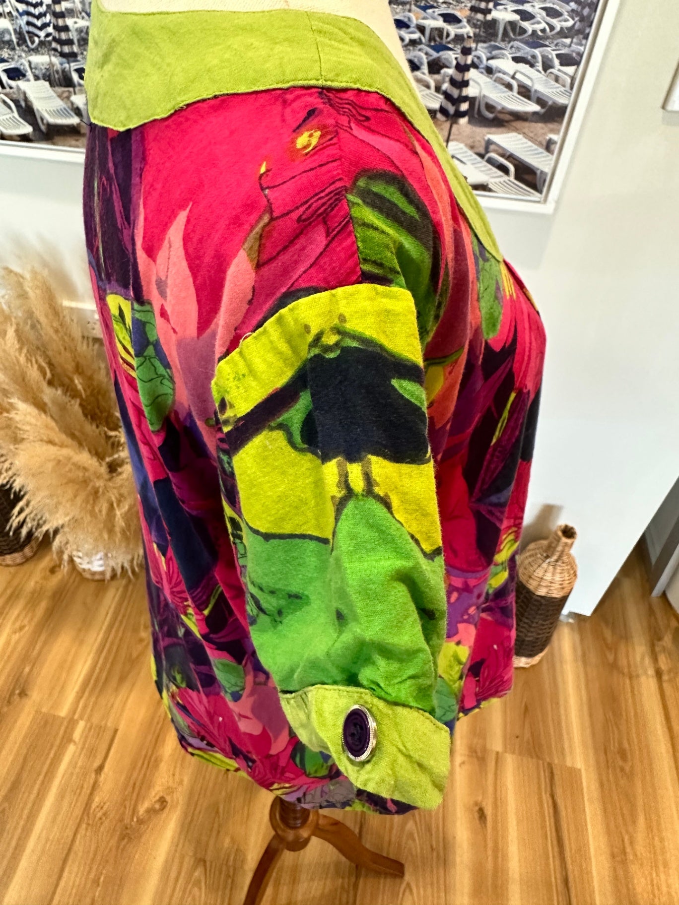 Monsoon - Summer Top - Size 14 - Pink + Green