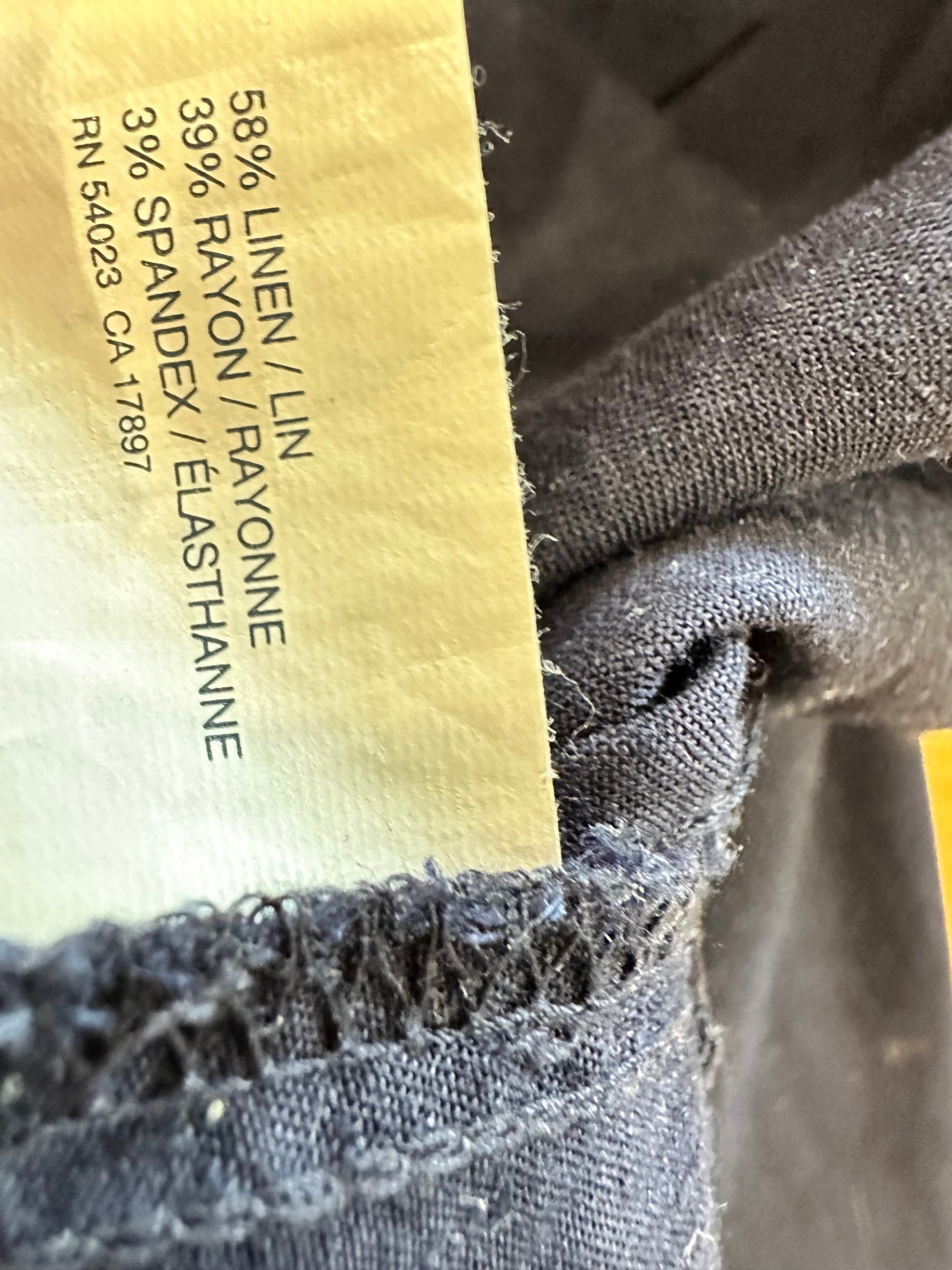 Gap - Linen Blend Pants - Size 12 - Dark Blue