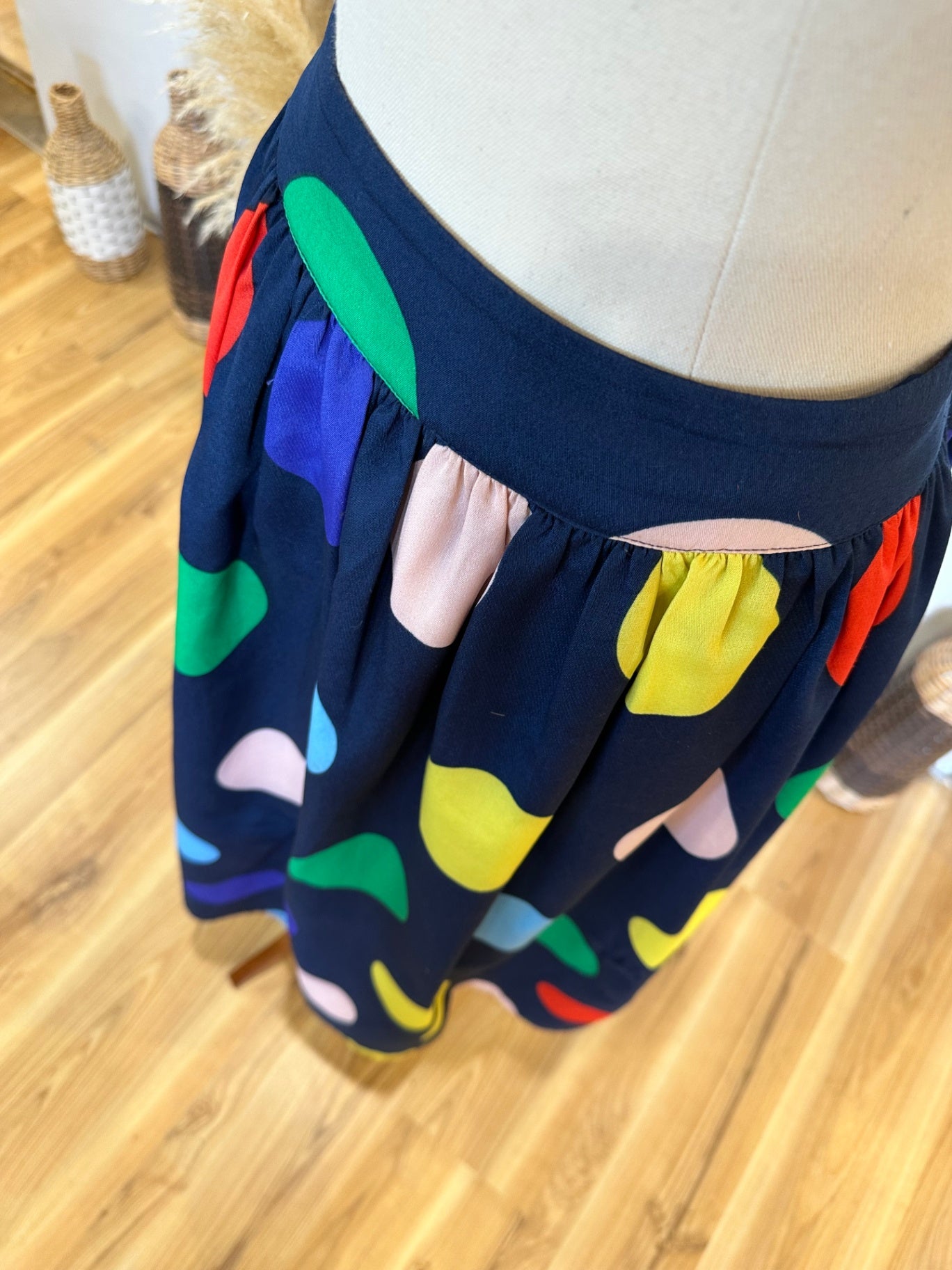 Frock Shop - Skirt - Large / Extra Large - Blue with Bright Dots