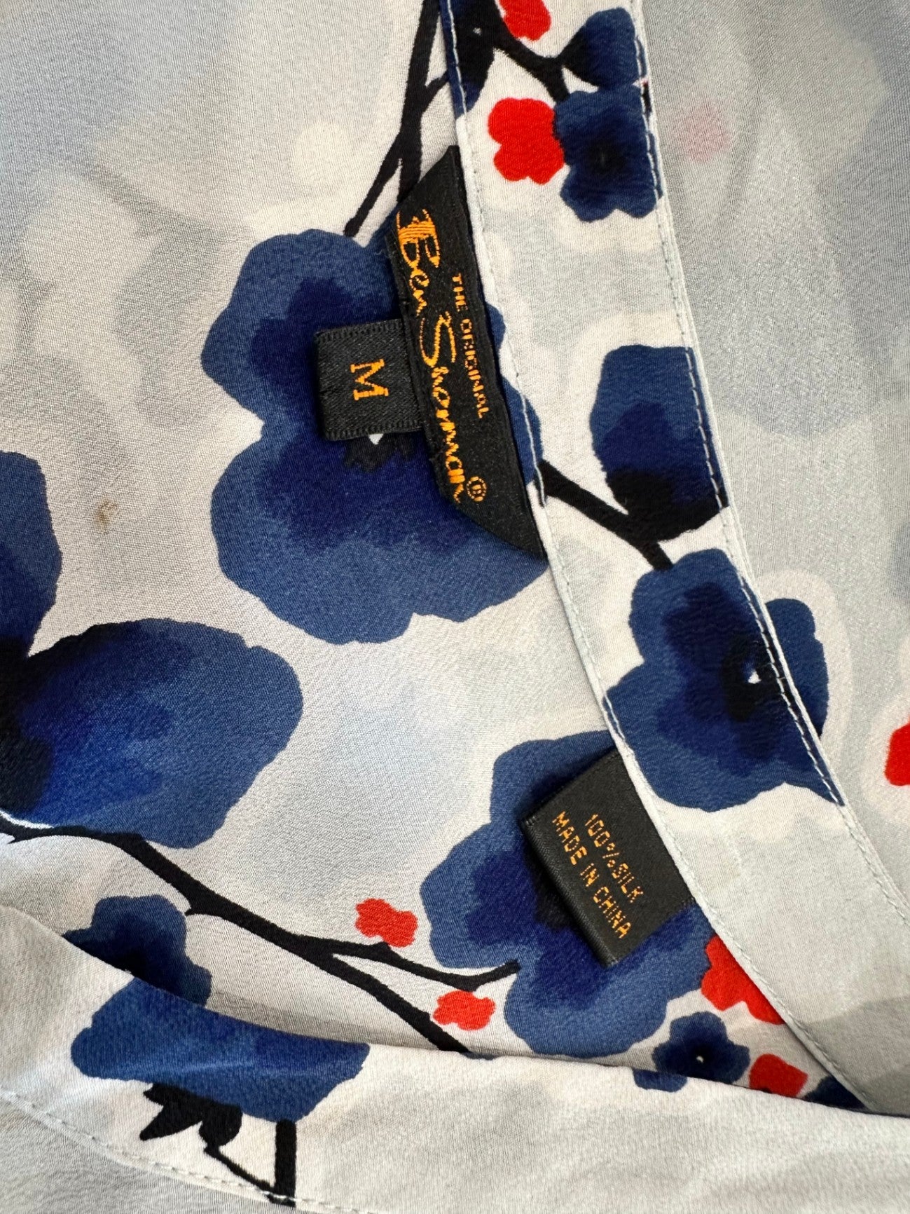 Ben Sherman - 100% Silk Dress - Medium [Some staining]