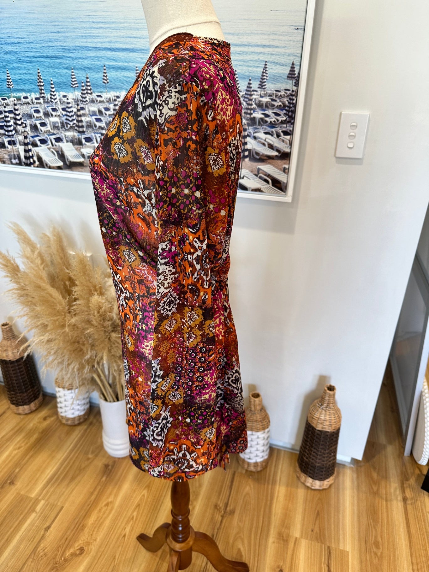 Kaftan - Size 14 - Orange / Purple