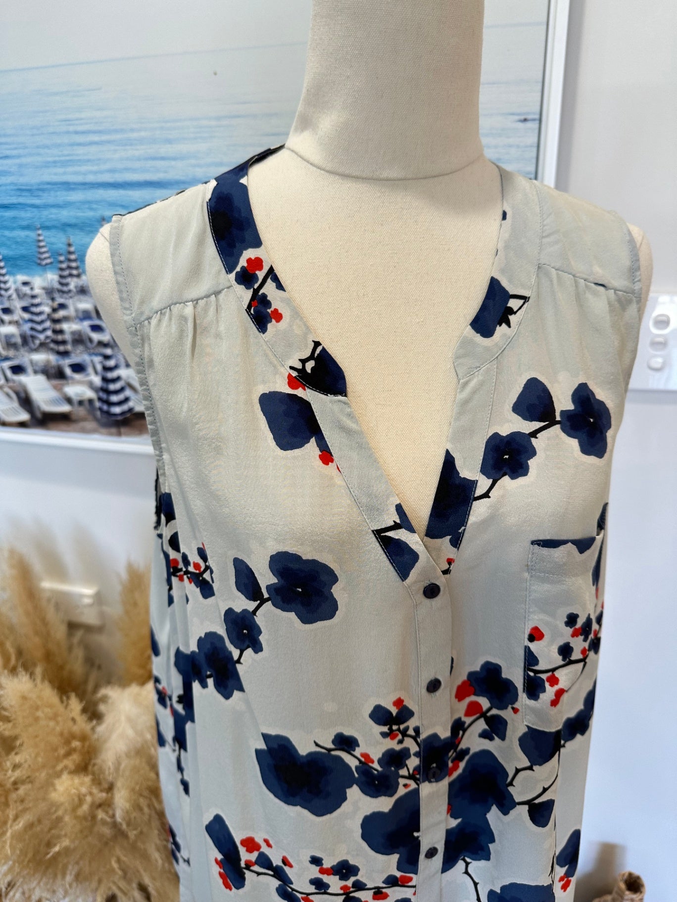 Ben Sherman - 100% Silk Dress - Medium [Some staining]