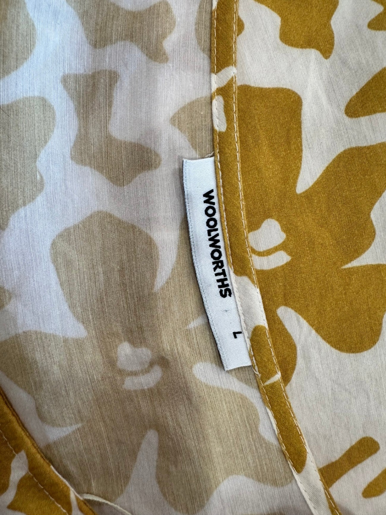 Beige and Mustard Blouse - Size Large