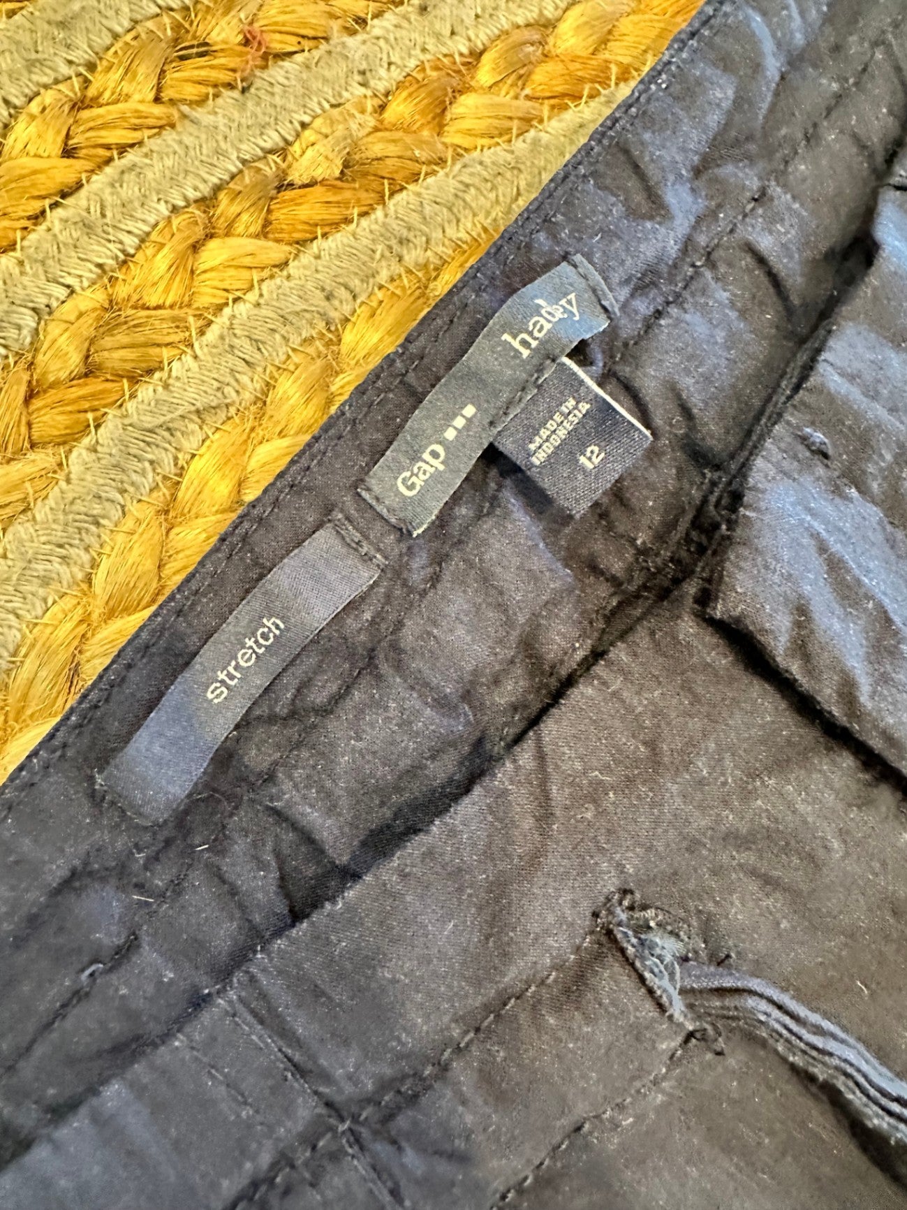 Gap - Linen Blend Pants - Size 12 - Dark Blue