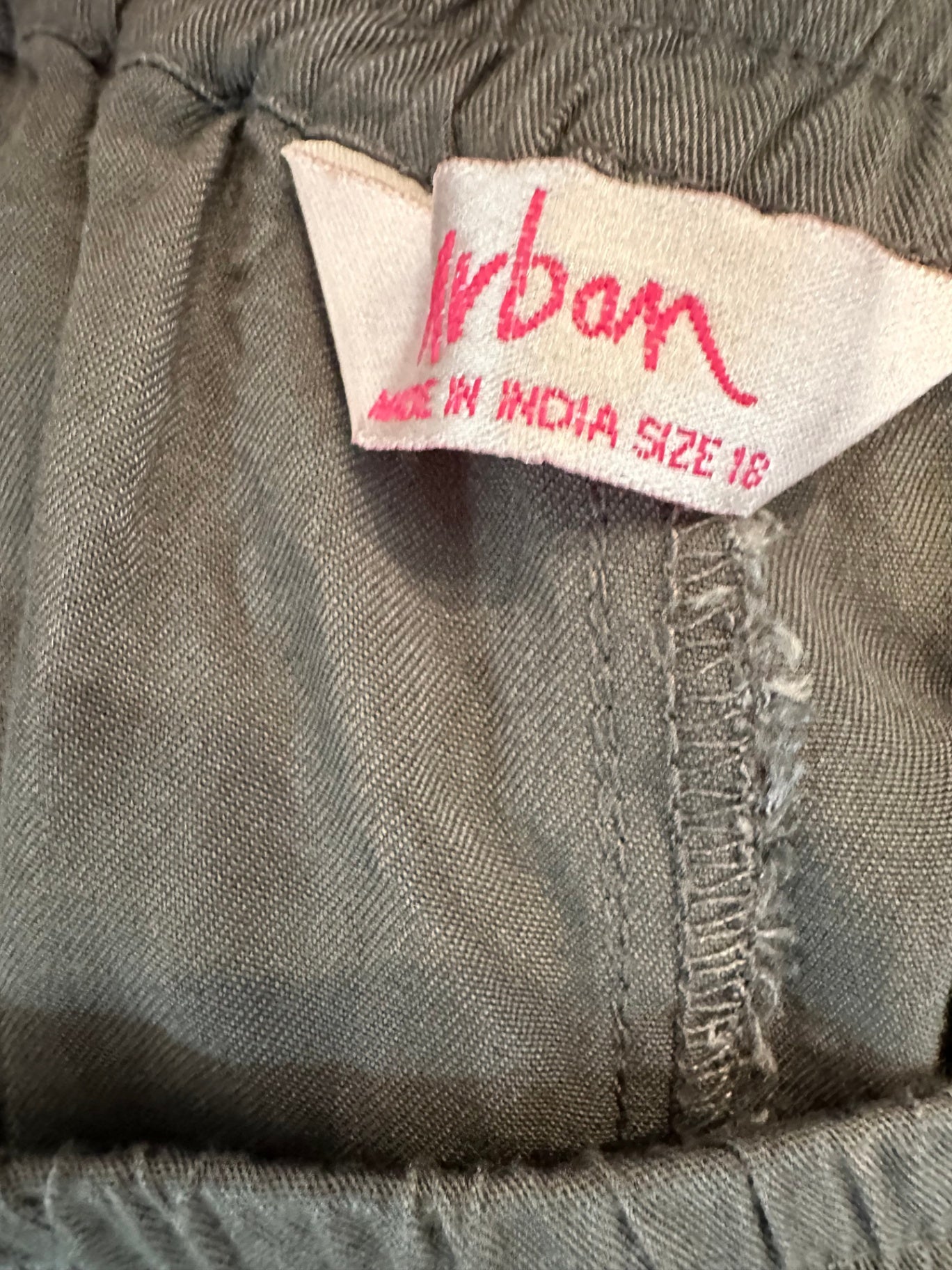 Pants - Size 18 - Sage Green with floral embroidery