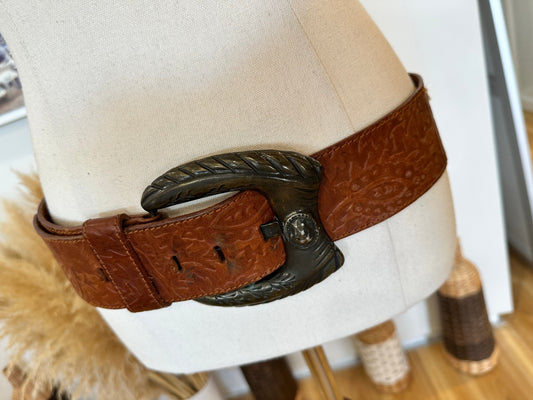 Vintage Belt - 100% Leather - Made in New Zealand - Brown