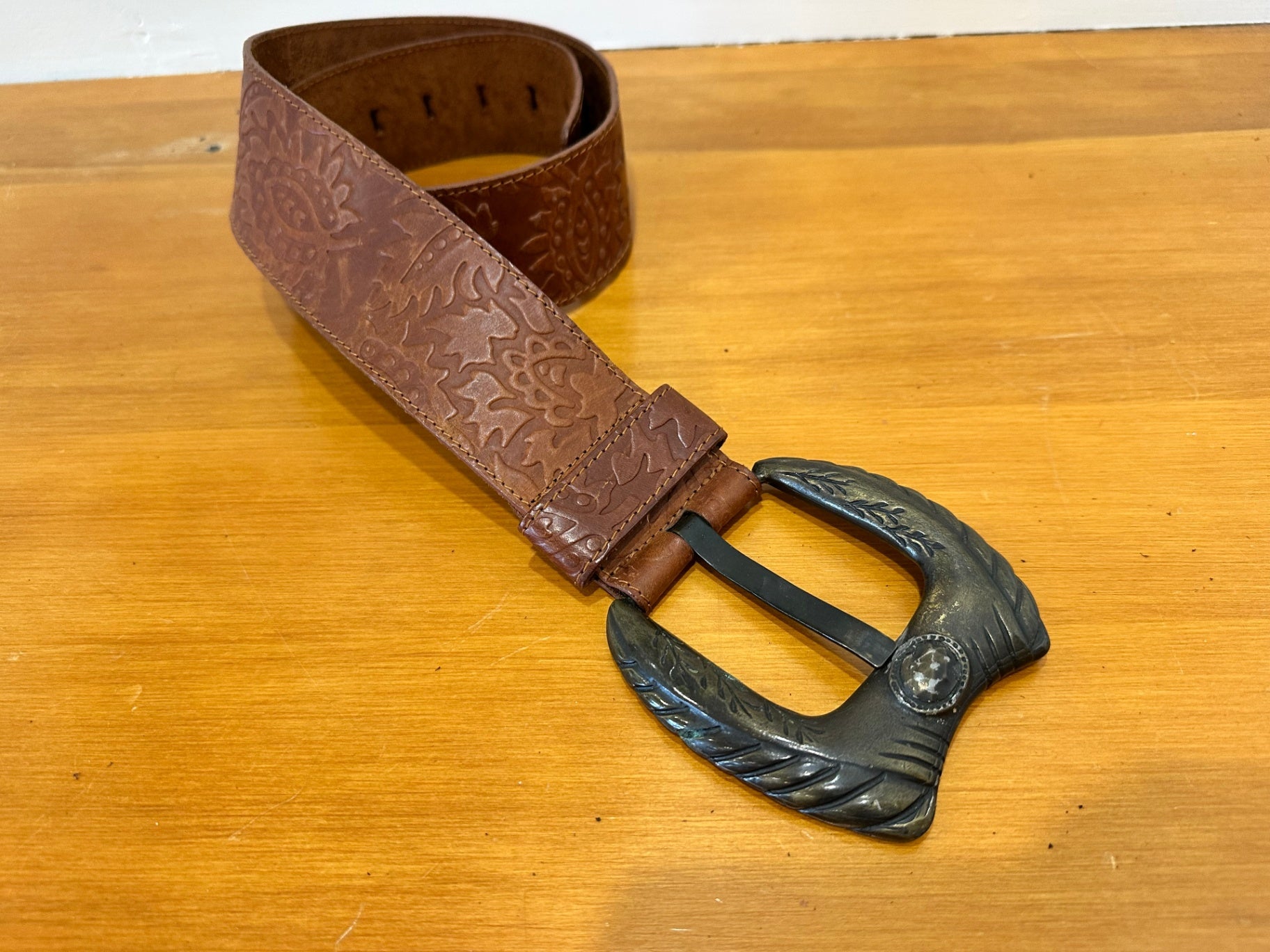 Vintage Belt - 100% Leather - Made in New Zealand - Brown