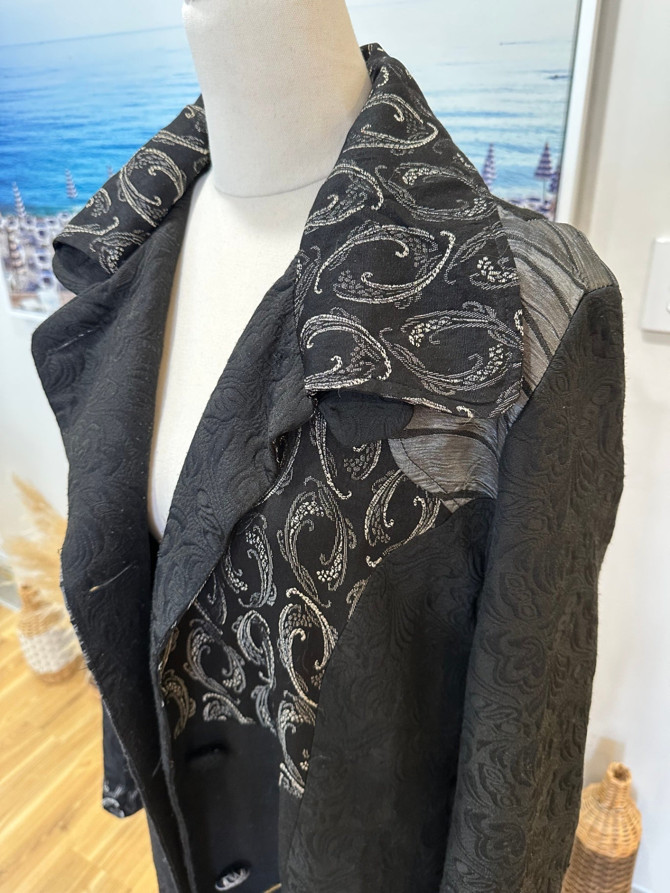 Cheer Jacket - Extra Large - Black with metallic detailing