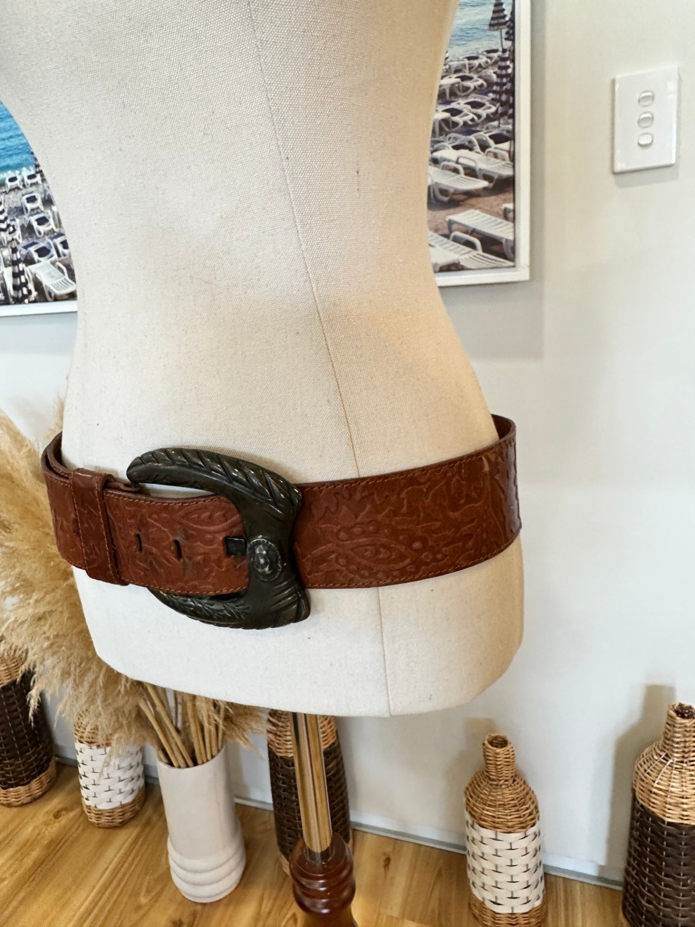 Vintage Belt - 100% Leather - Made in New Zealand - Brown