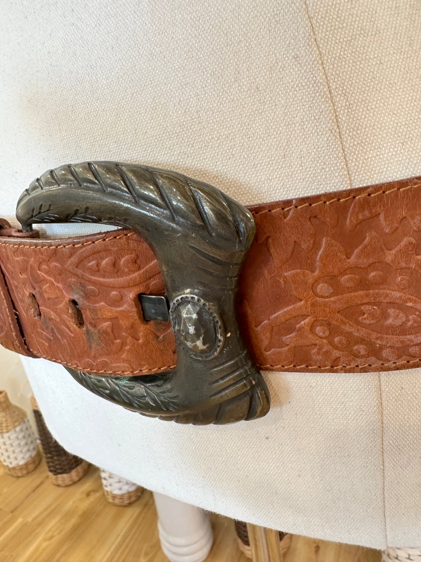 Vintage Belt - 100% Leather - Made in New Zealand - Brown