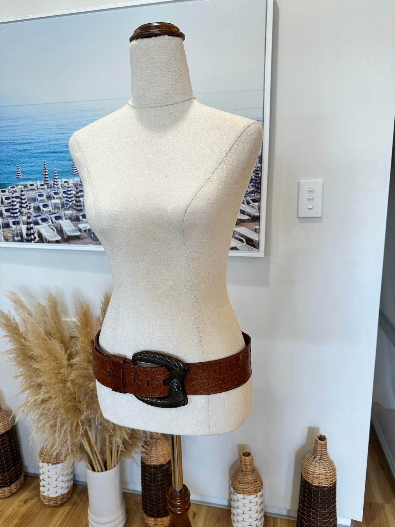 Vintage Belt - 100% Leather - Made in New Zealand - Brown