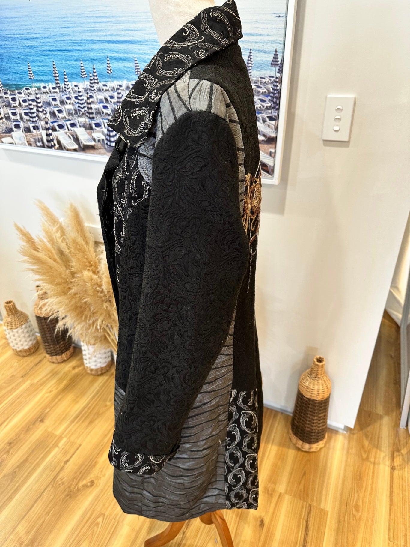 Cheer Jacket - Extra Large - Black with metallic detailing