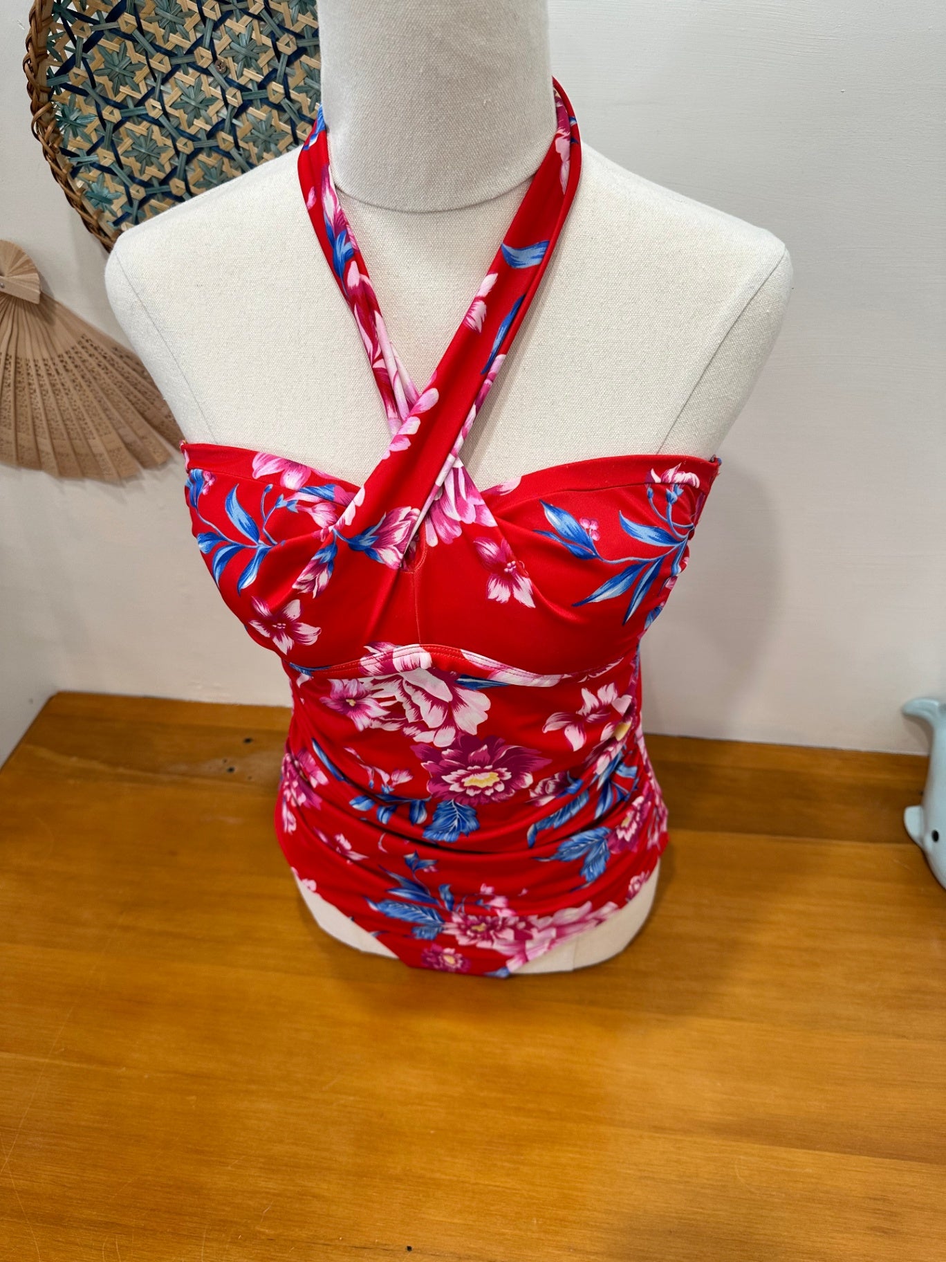 Swimsuit - Size 12 - Red + Tropical