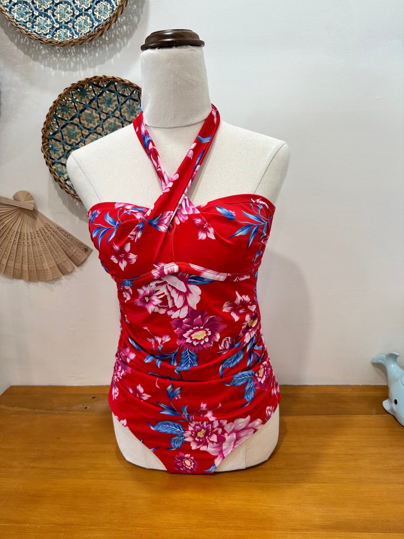 Swimsuit - Size 12 - Red + Tropical