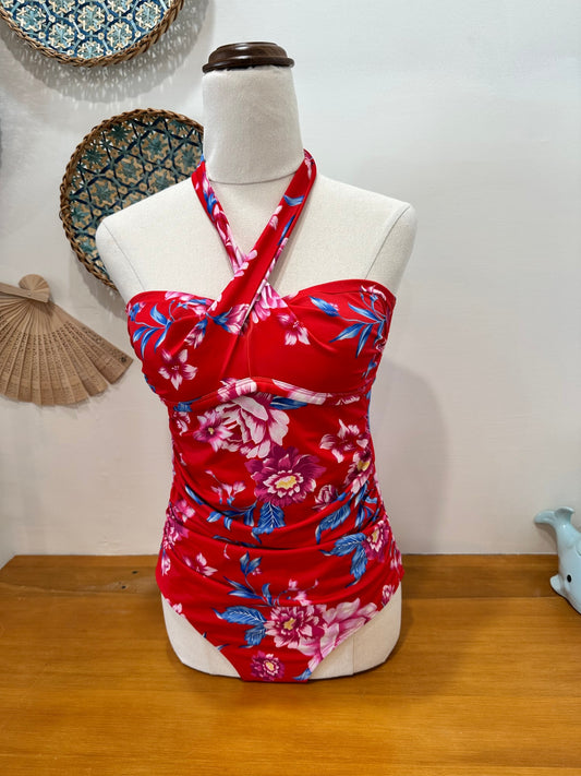 Swimsuit - Size 12 - Red + Tropical