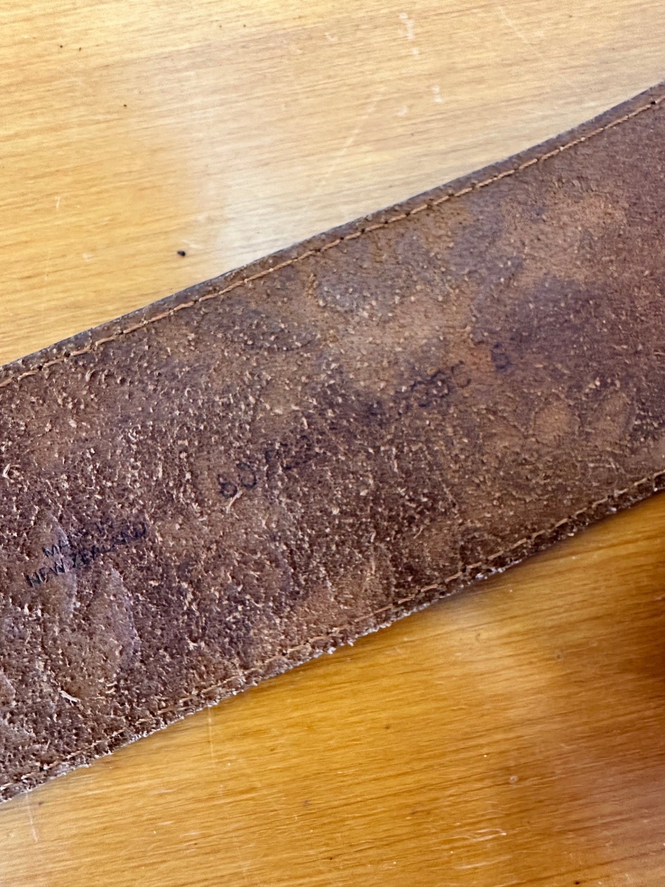 Vintage Belt - 100% Leather - Made in New Zealand - Brown