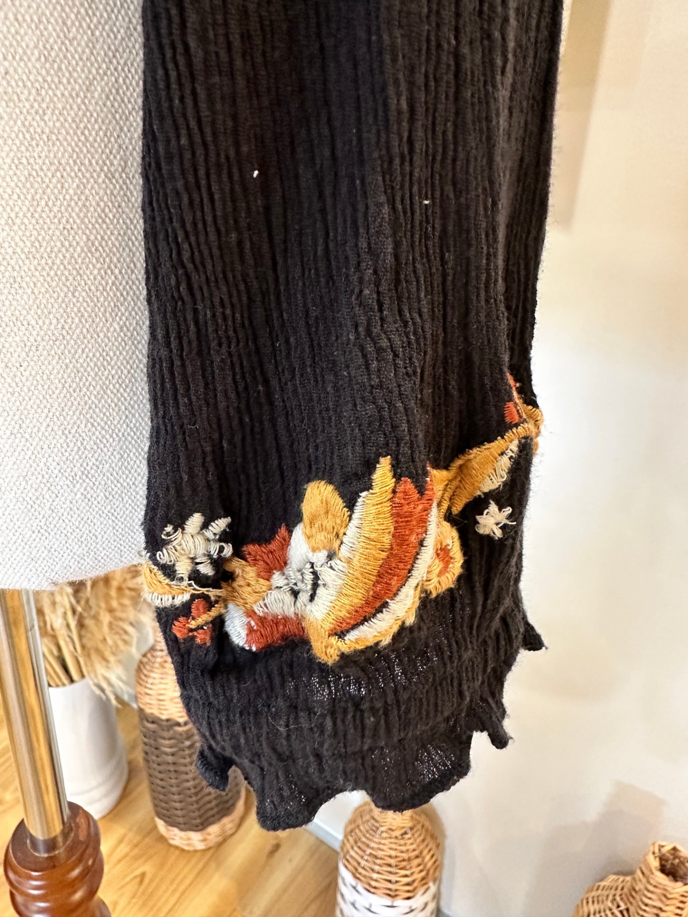 Arnhem - Bohemian Crop Top - Size 10 - Black