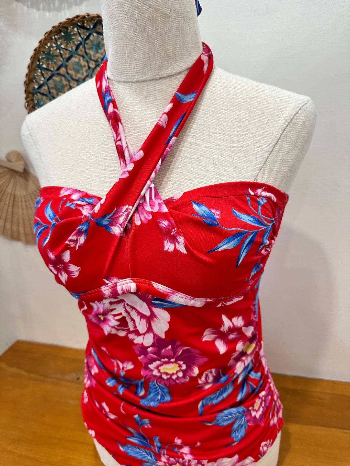 Swimsuit - Size 12 - Red + Tropical