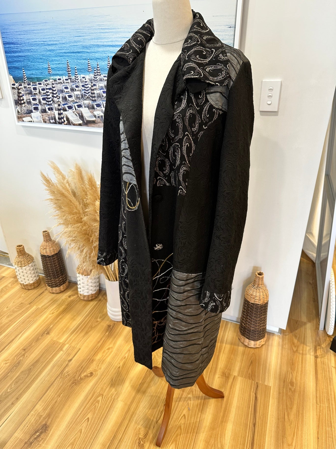 Cheer Jacket - Extra Large - Black with metallic detailing