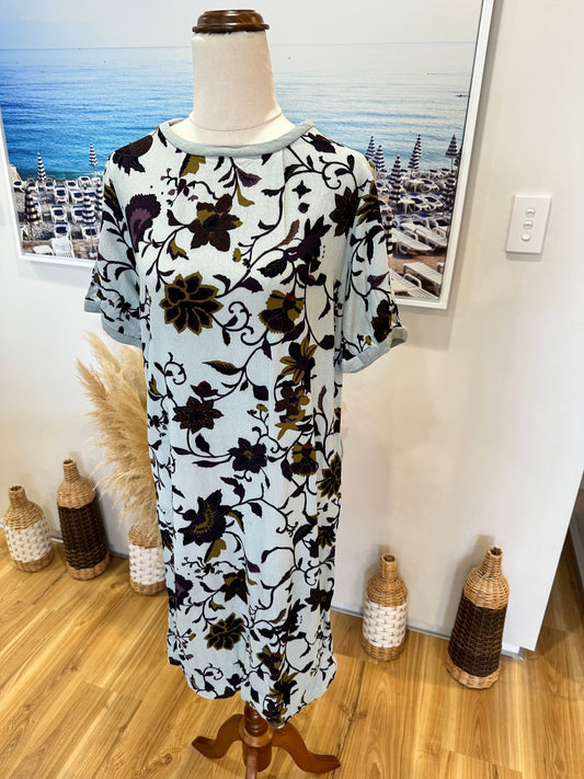 Noa Noa Dress - Medium - Light blue with floral print