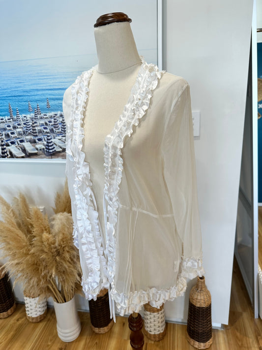 Ella-J - Summer Cardigan - Medium - Cream