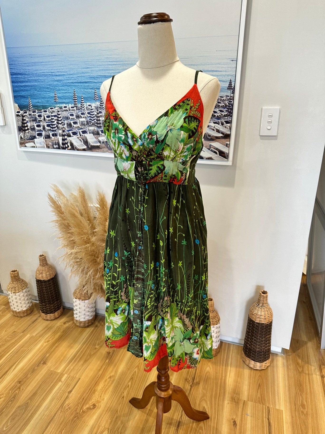 Ocean Club - Summer Dress - Size 12 - Tropical Tones