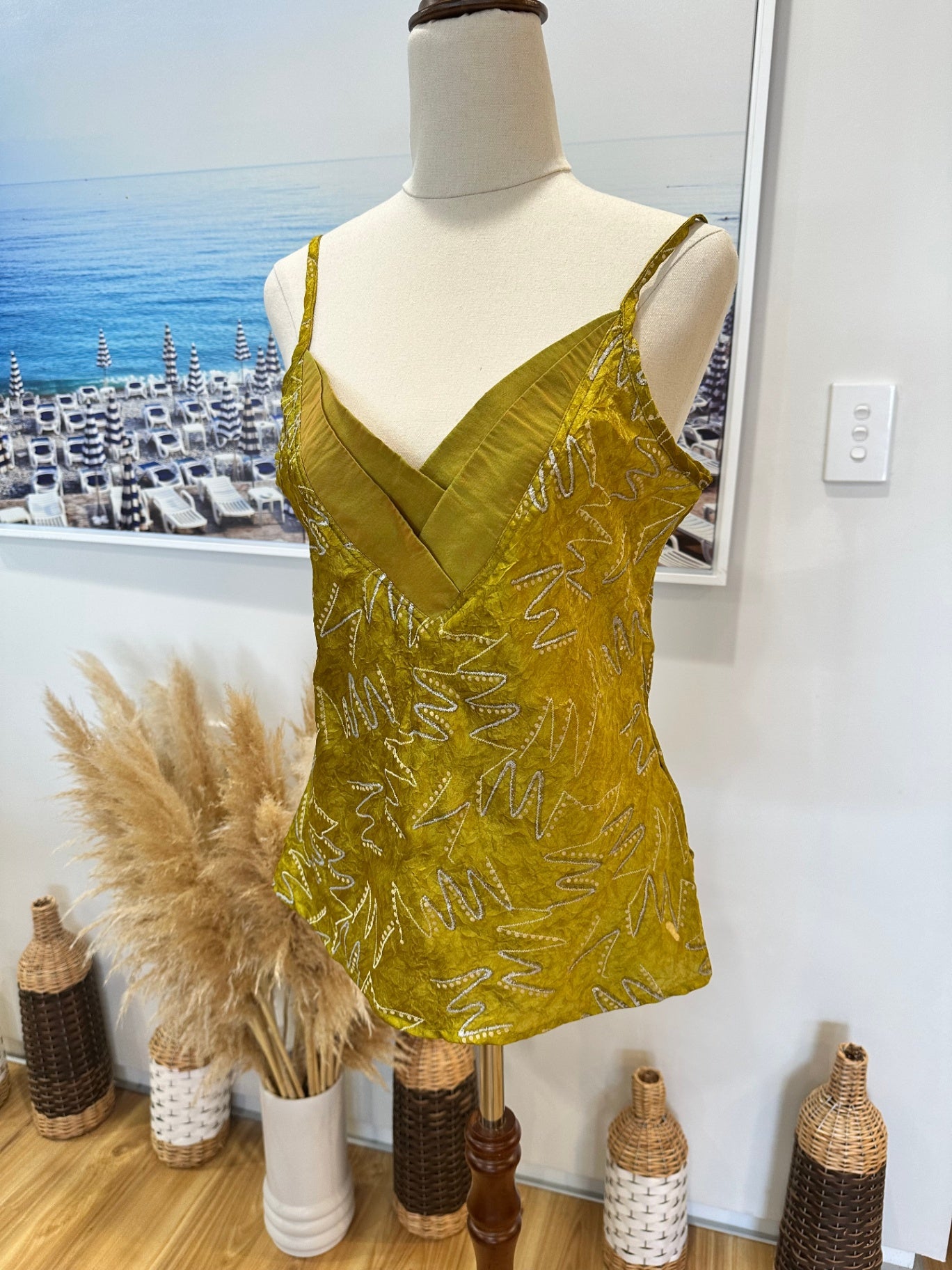 Tommy Collection - Camisole - 100% Cotton - Medium - Chartreuse