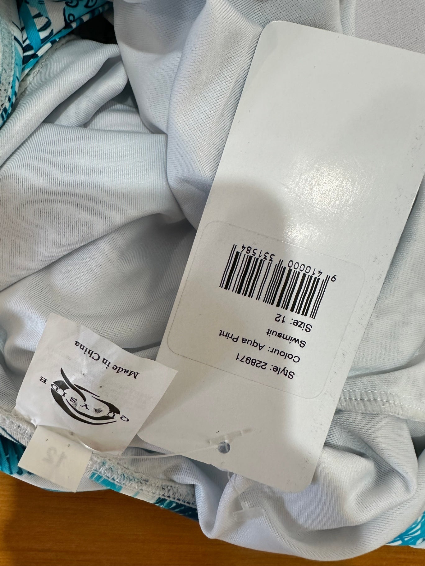 Quayside Swimsuit 12 Blue and White - New