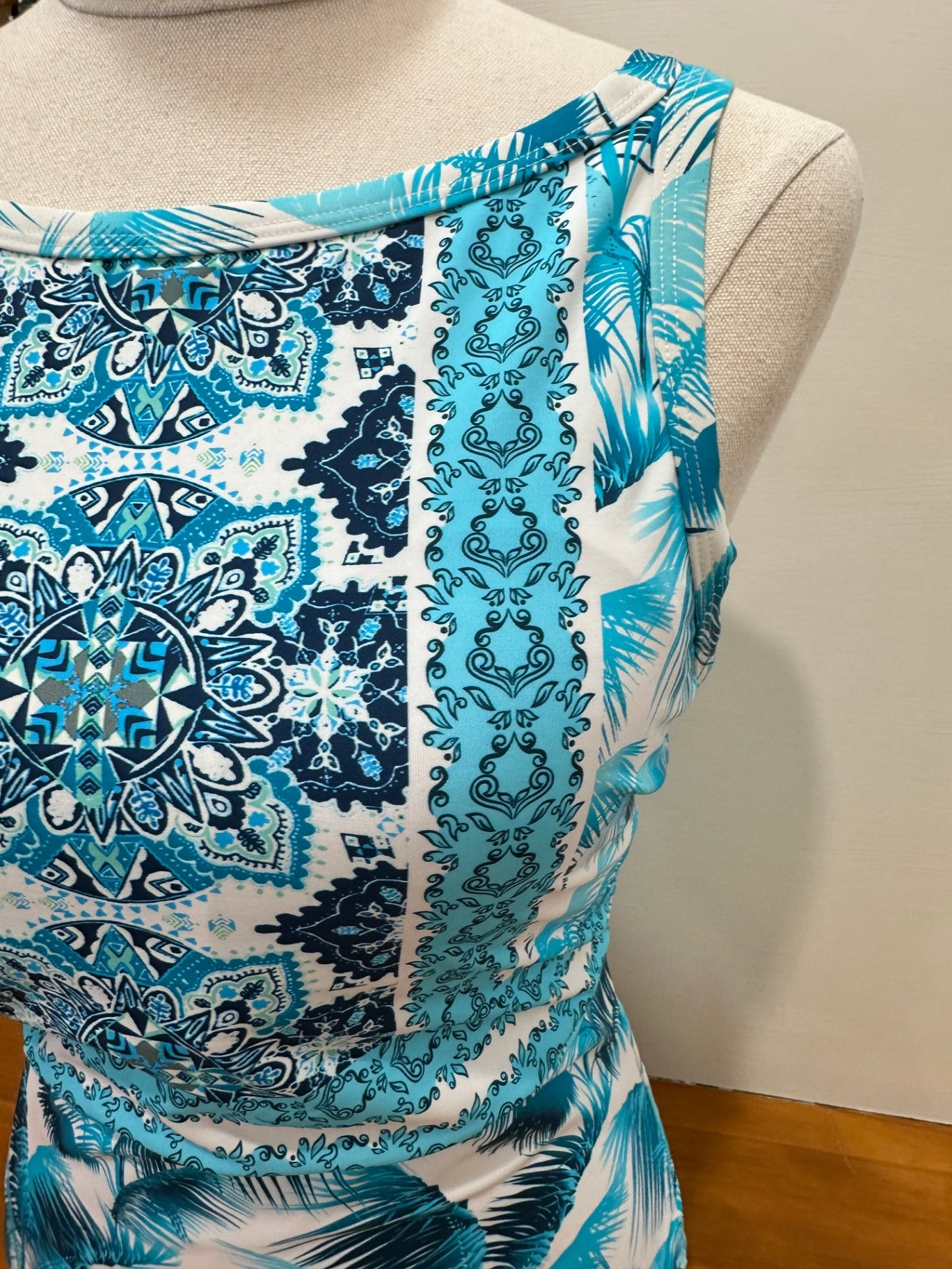 Quayside Swimsuit 12 Blue and White - New