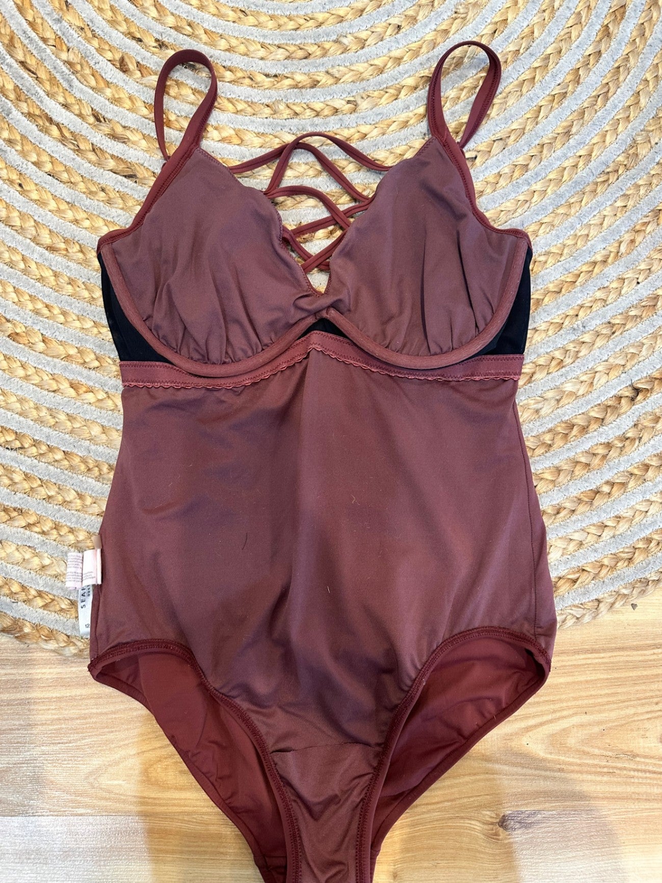 Seafolly - One Piece Swimsuit - Size 12 - Burgundy