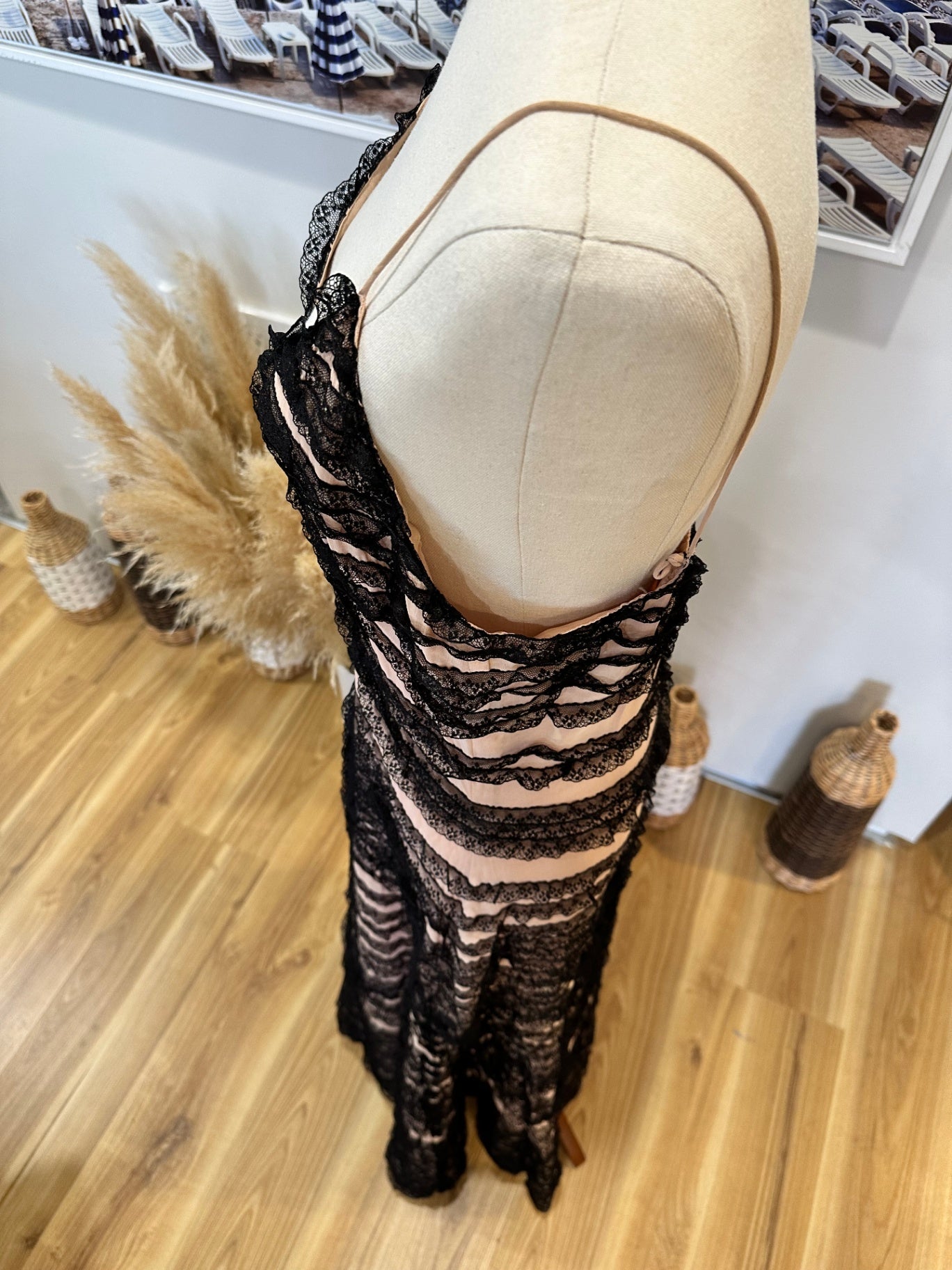 Lisa Ho - Y2K Dress - Size 12 - Pink / Black