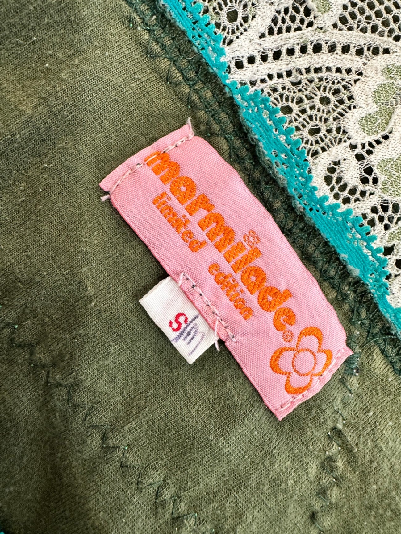 Vintage 90's - Lace A-Line Skirt - Small / Medium - Patchwork