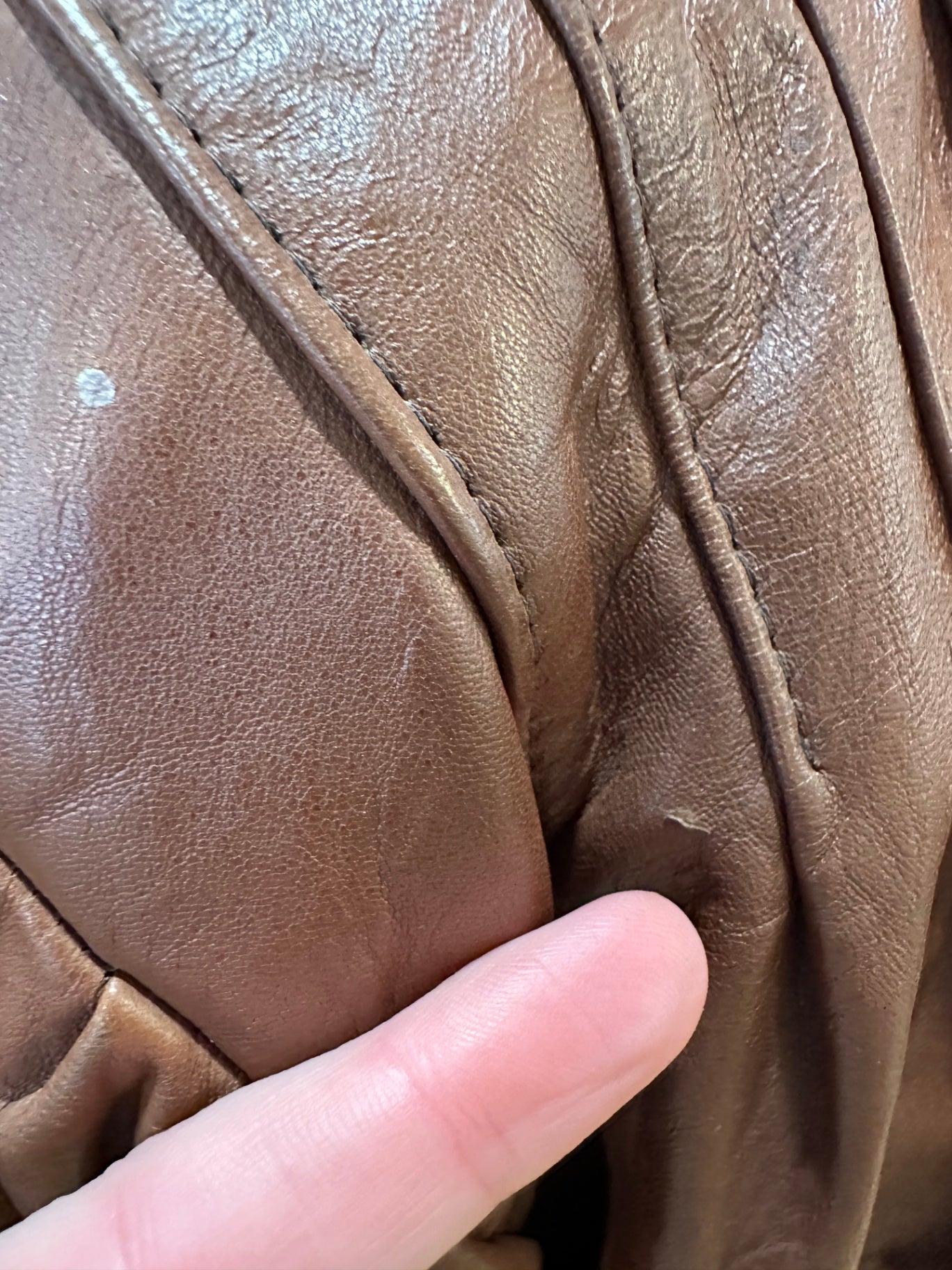 Vintage 80's Leather Jacket - Medium - Tan Brown