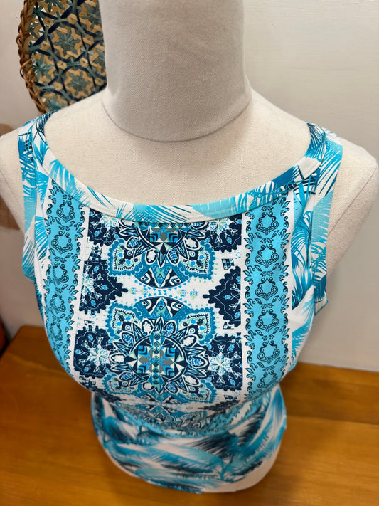 Quayside Swimsuit 12 Blue and White - New