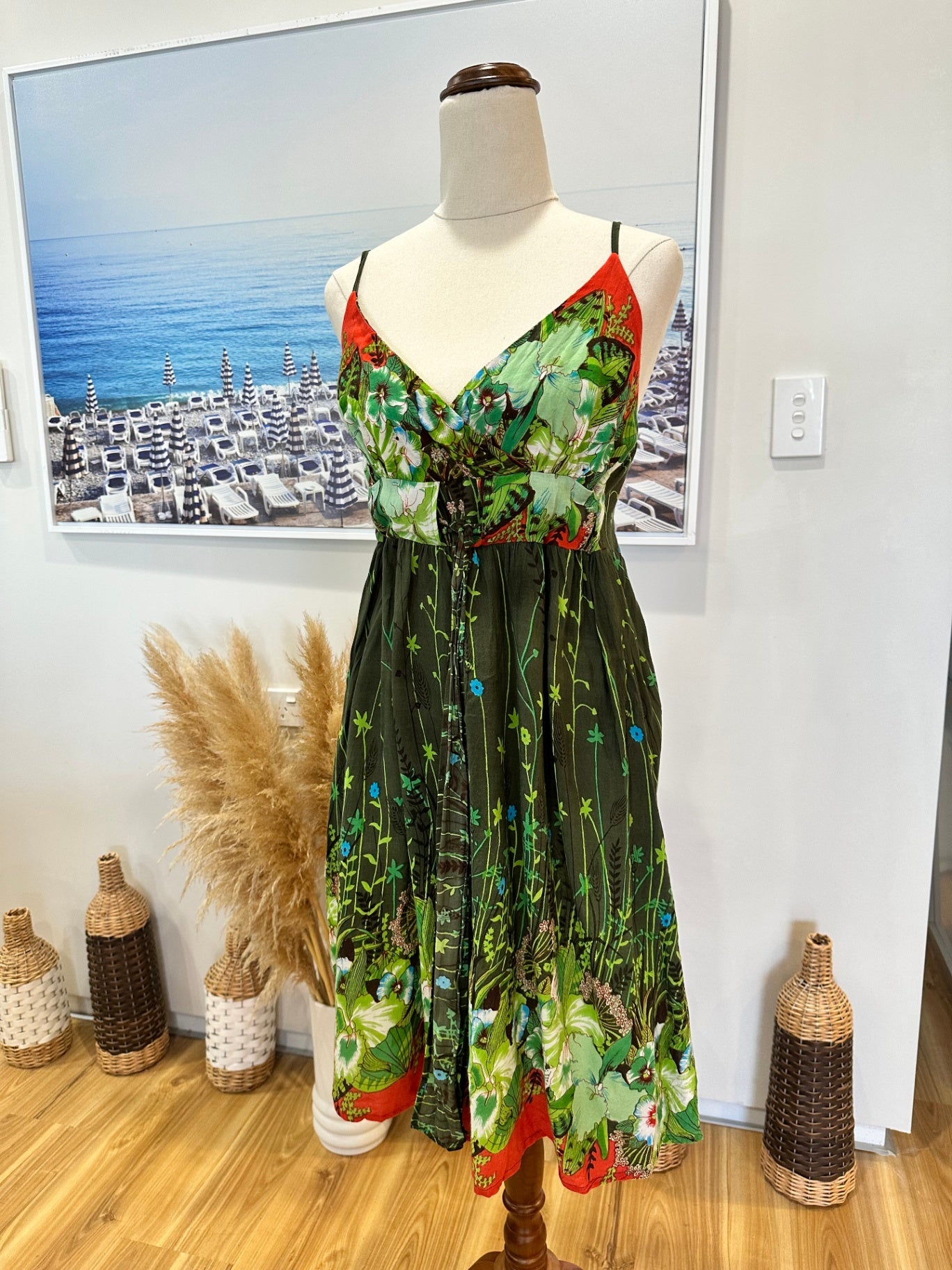 Ocean Club - Summer Dress - Size 12 - Tropical Tones