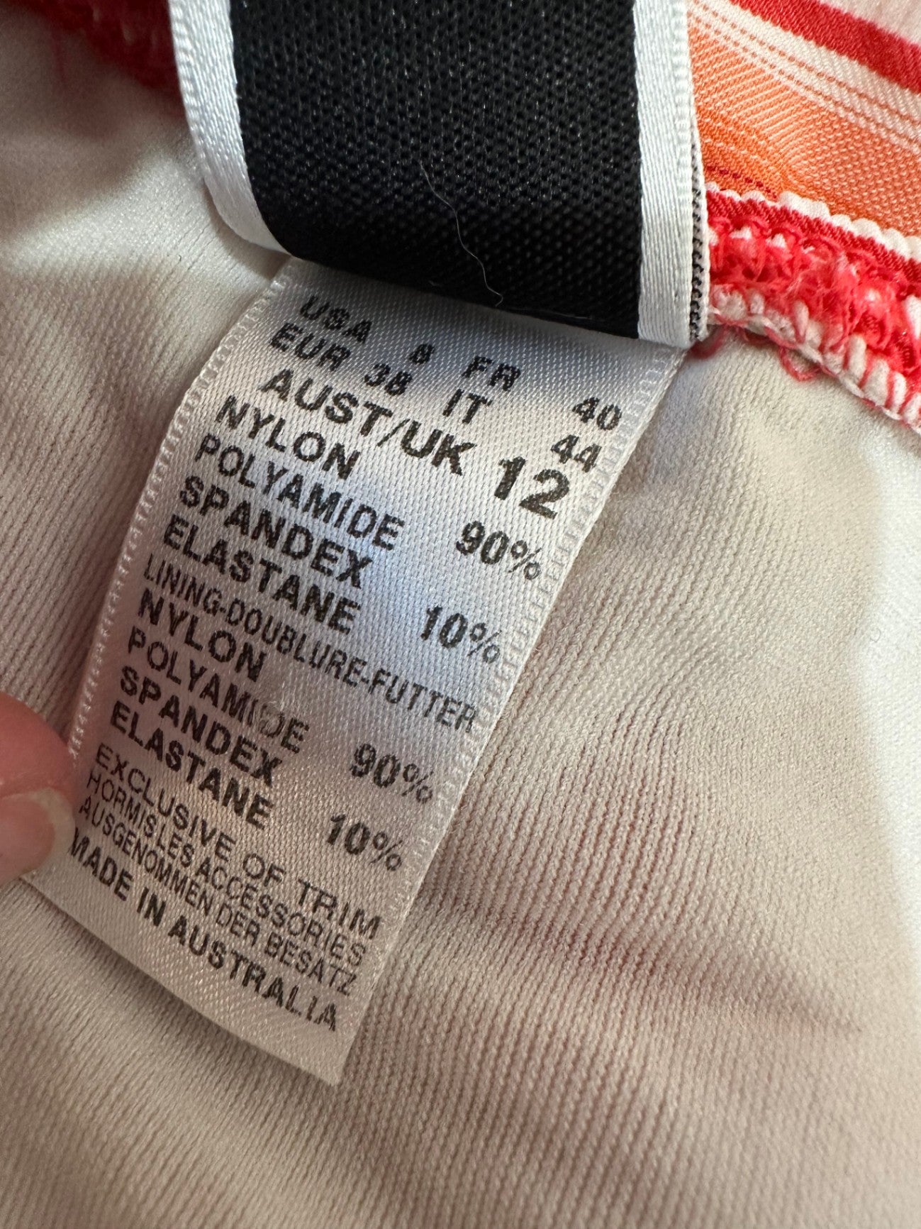 Jets Swimsuit - Size 12 - Sunset tones